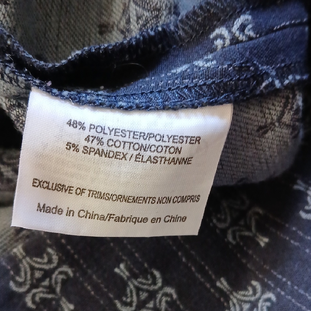 Tory Burch Dark Blue Textured Pants - Picture 3 of 6